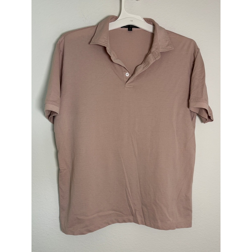 Robert Barakett Mens Short Sleeve Polo Shirt Dusty Rose Pink Size M